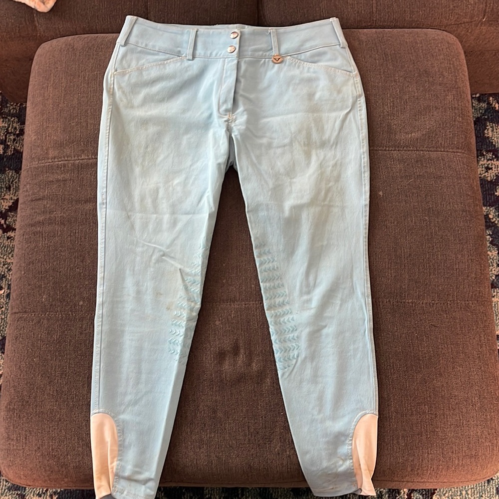Tiffany blue knee patch breeches